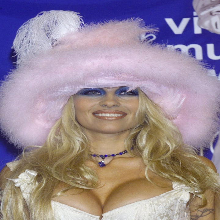 Pamela in a fluffy hat smiling