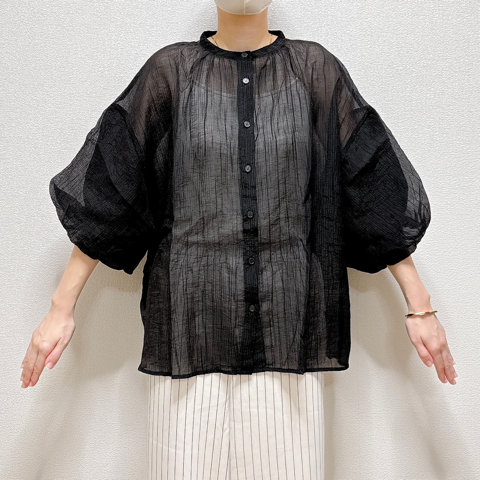 coca(コカ)「シアーボリュームブラウス レディース」