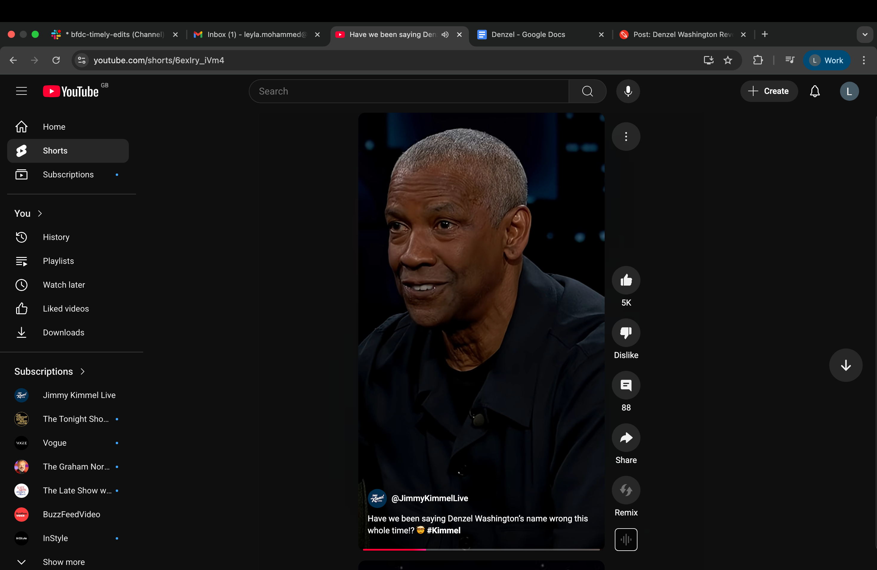 Denzel Washington Reveals Correct Name Pronunciation