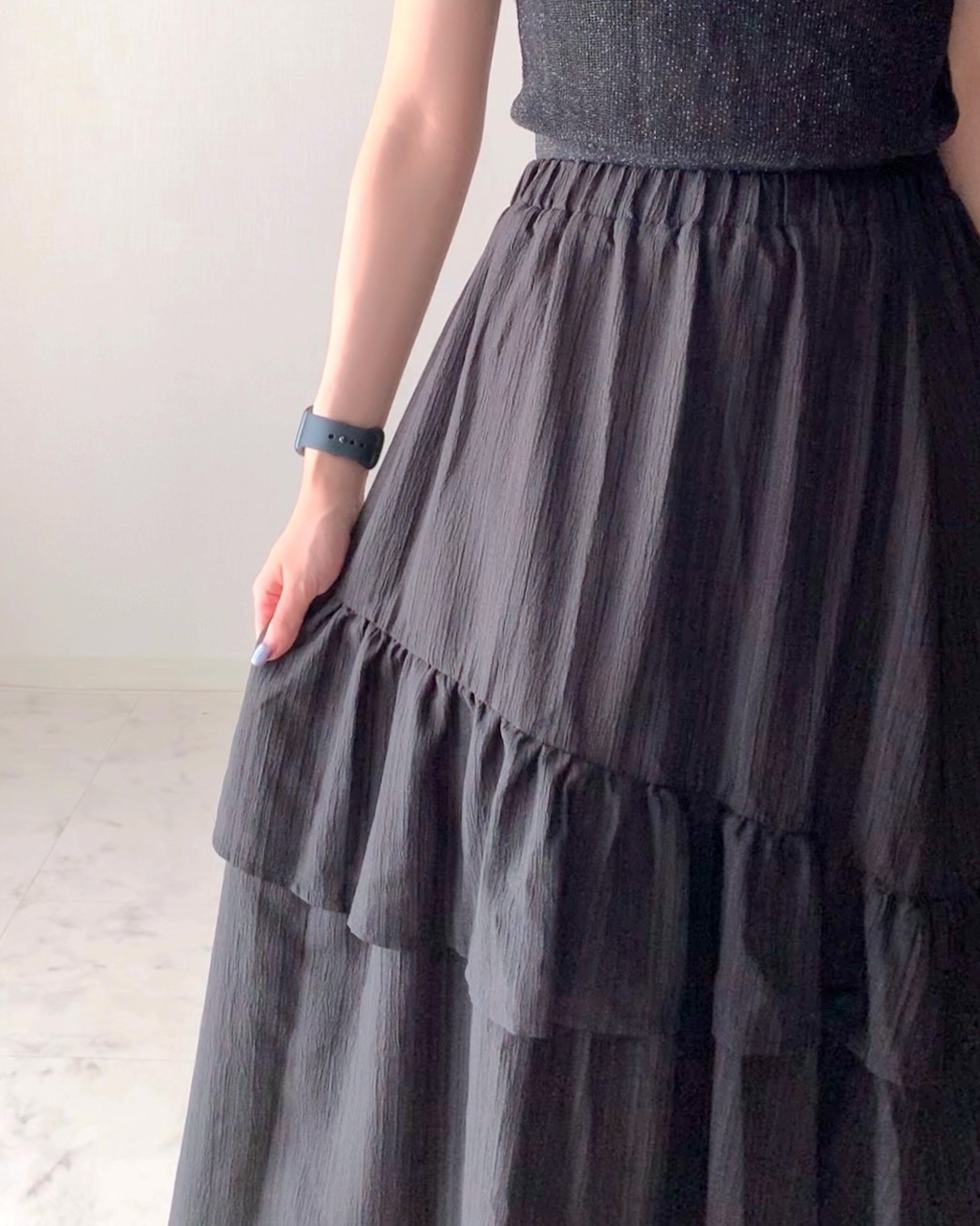 しまむら「YMYPUアシメフリルSK87」