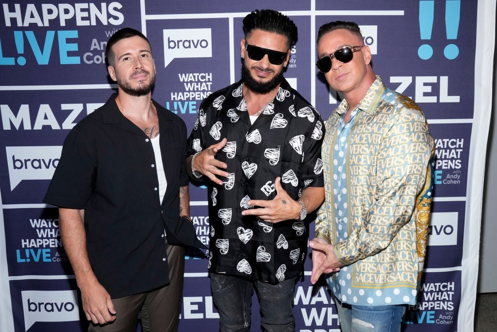 Mike, Vinny, and Pauly D at an event