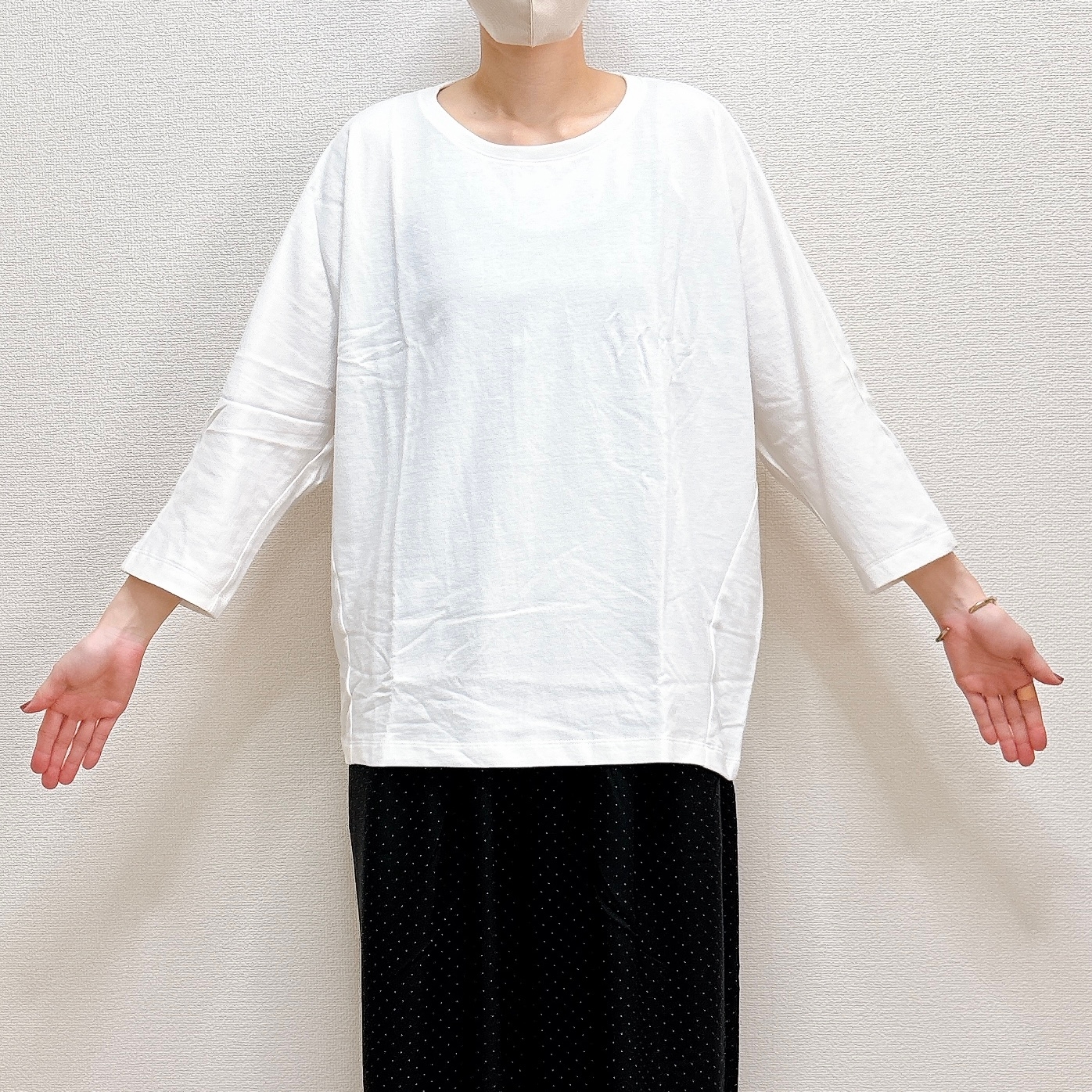 無印良品「婦人 ライトスウェット七分袖プルオーバー」