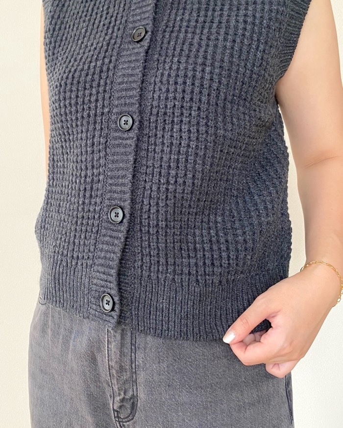 新品 ニコル セレクション ワッフル ニット フーデッド ブルゾン　46/M　白 ホワイト スタンドネック パーカ NICOLE selection