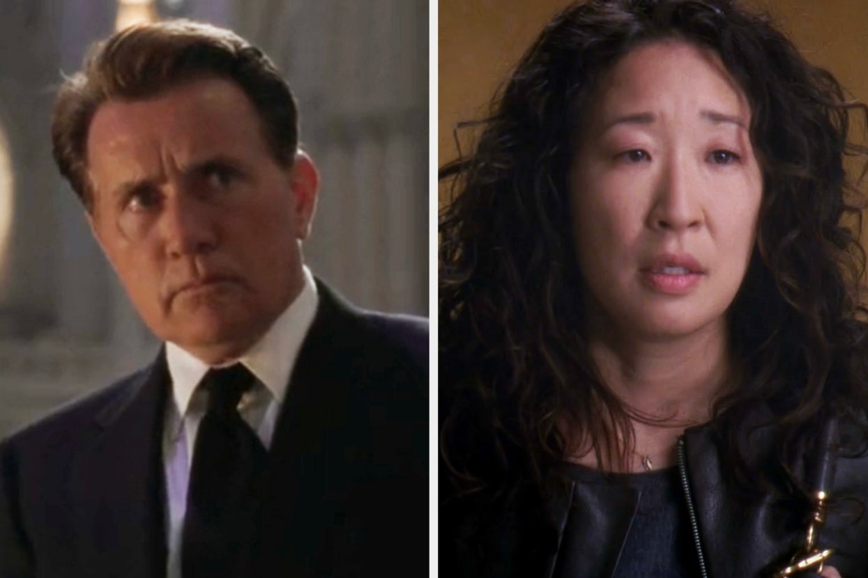 Split image of Martin Sheen in The West Wing and Sandra Oh in Grey's Anatomy