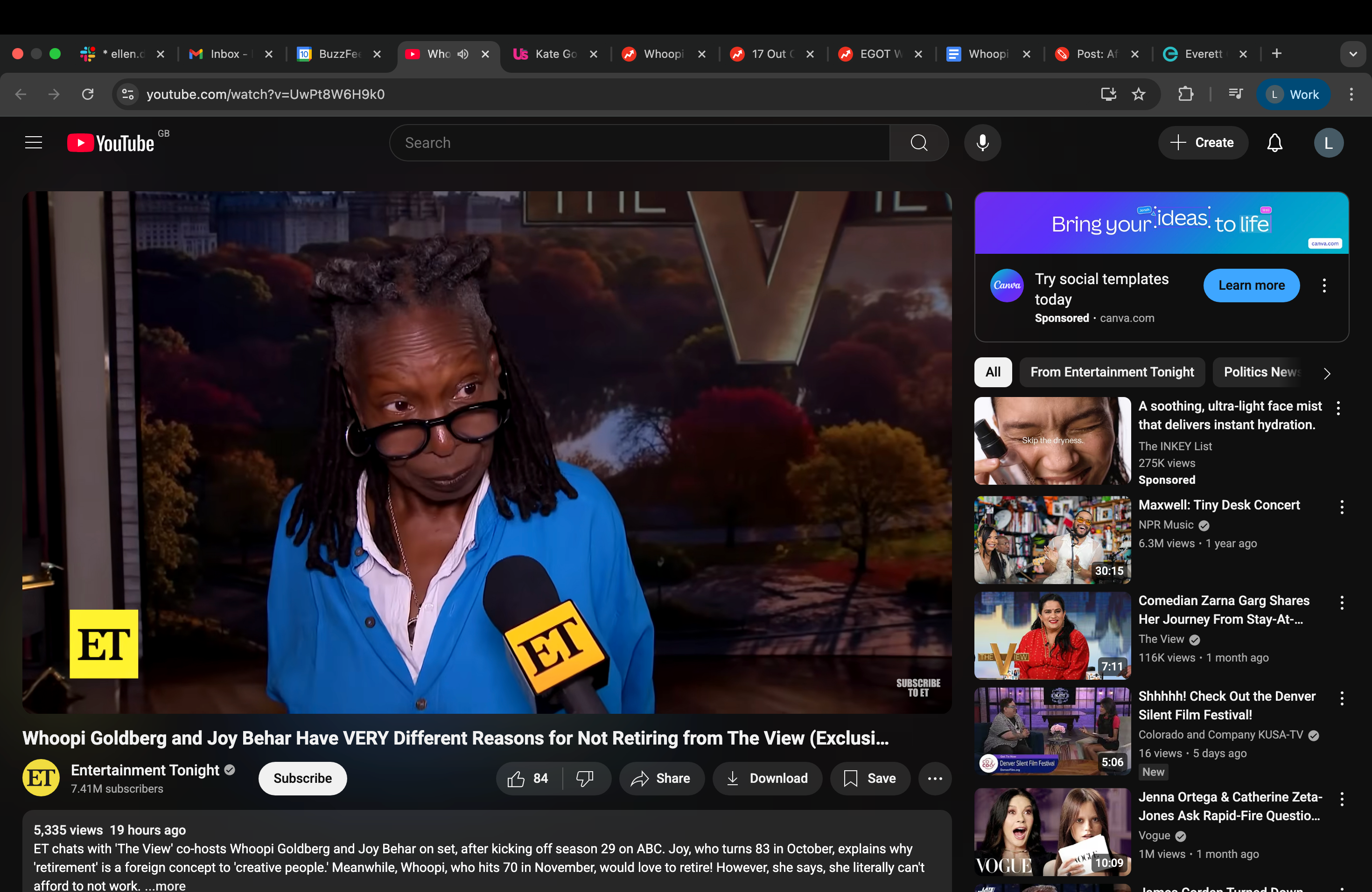 Whoopi Goldberg Says She Can't Afford To Retire From The View