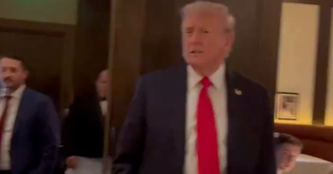 Trump's Dinner Was Interrupted By Protesters, And The Video Is Going Viral