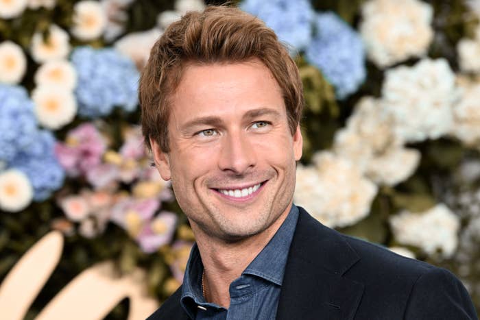 Glen Powell connected the reddish carpet.