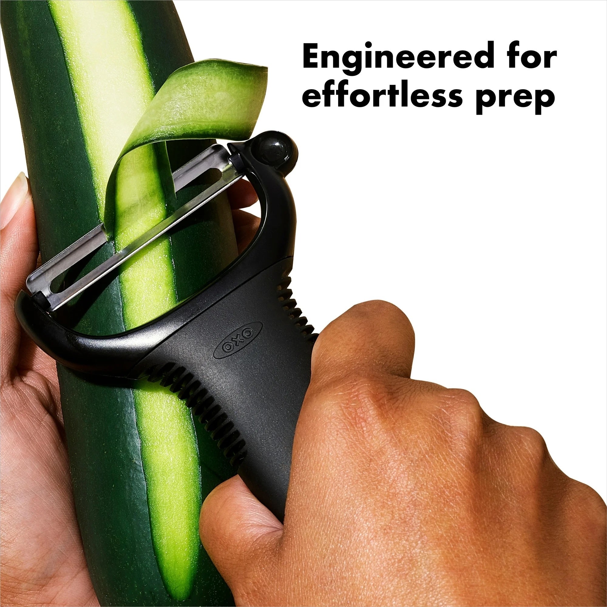 Peeler successful  usage  connected  a cucumber with the substance   
