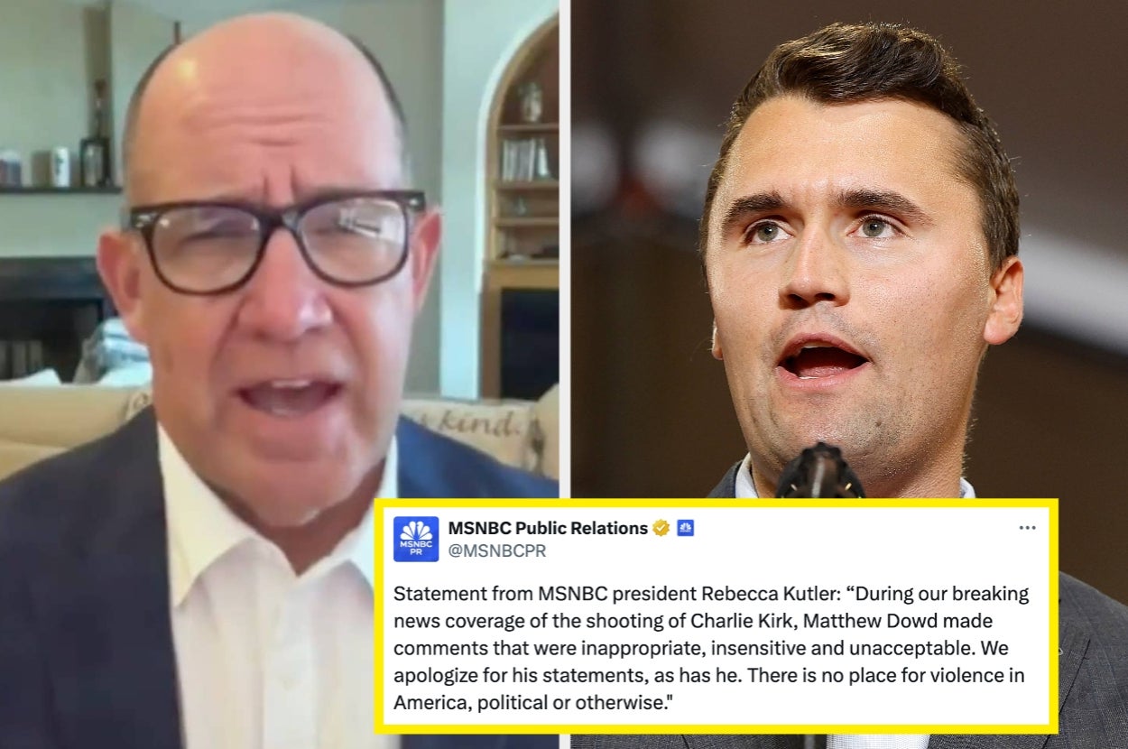 This Video Of A Political Pundit Commenting On Charlie Kirk's Shooting Is Going Viral After MSNBC Fired Him For It