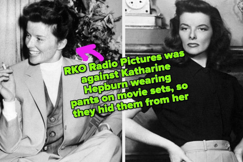 Katharine Hepburn in the '50s; Hepburn in the '30s