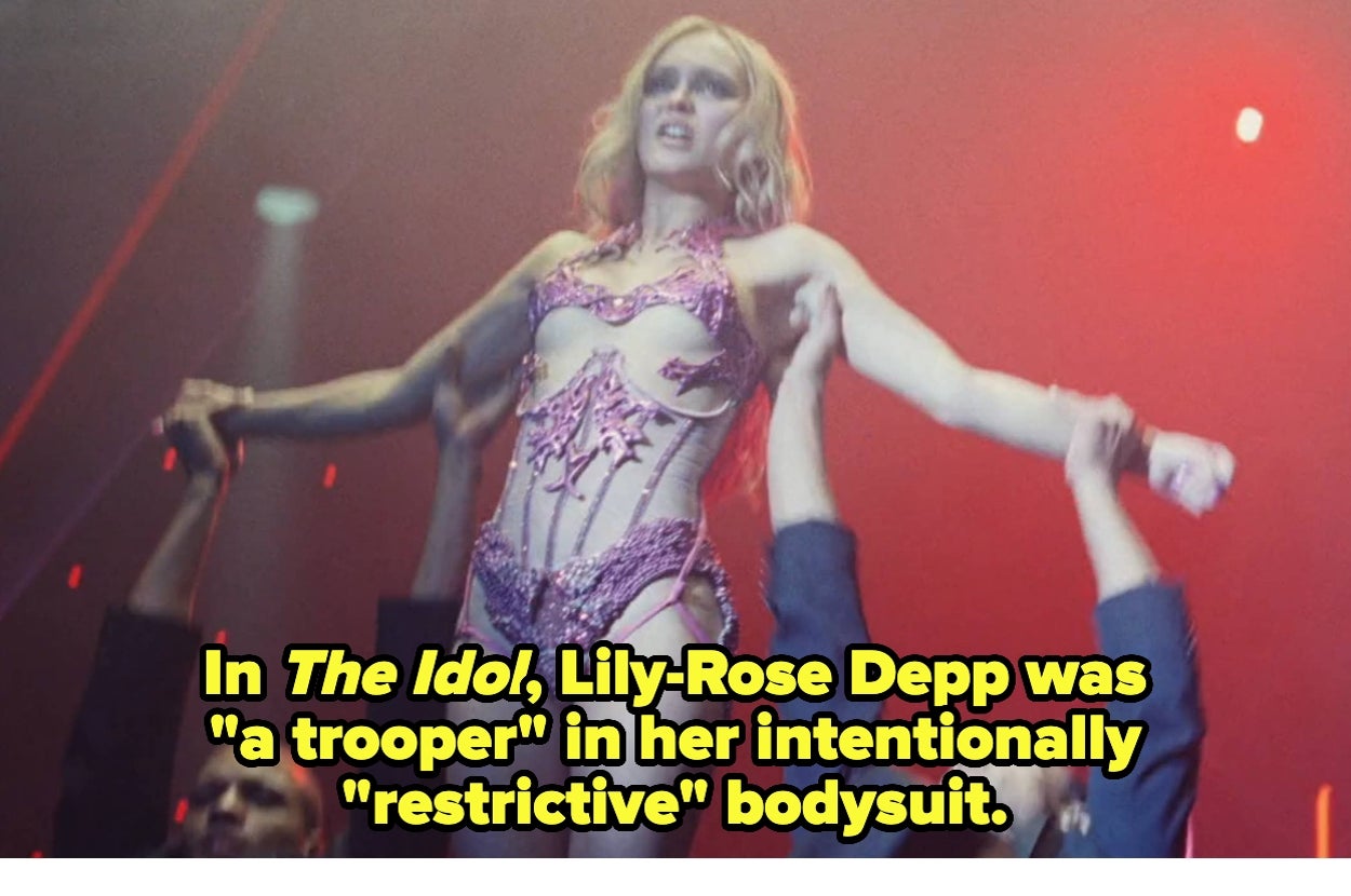 In The Idol, Lily-Rose Depp was "a trooper" in her intentionally "restrictive" bodysuit