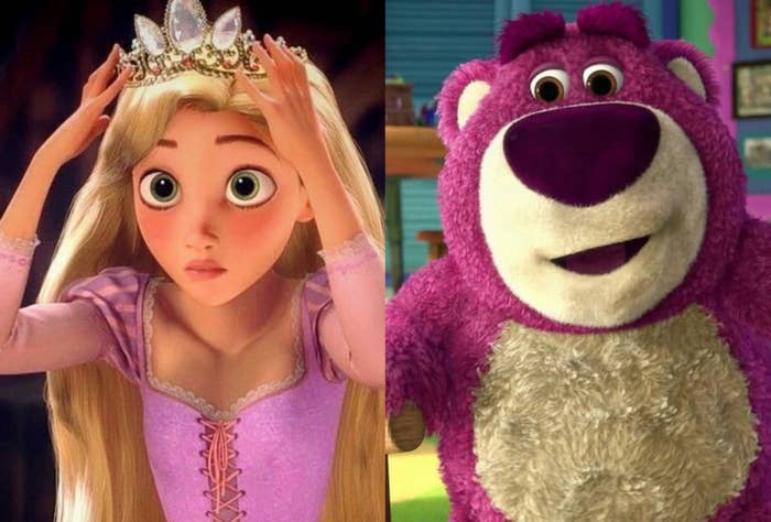 personaje de cara de rapunzel