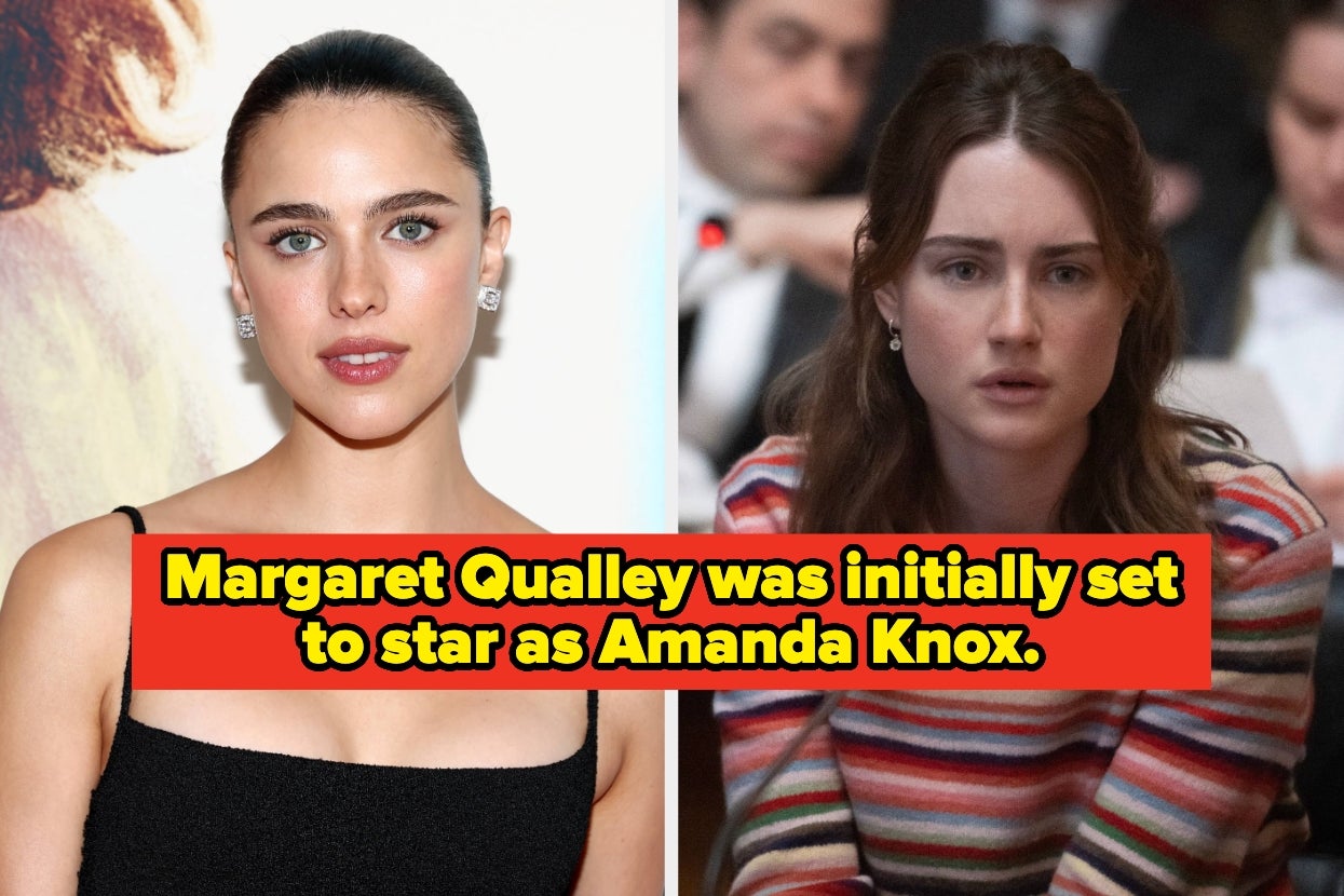 Margaret Qualley and Grace Van Patten side-by-side "Margaret Qualley was initially set to star as Amanda Knox."