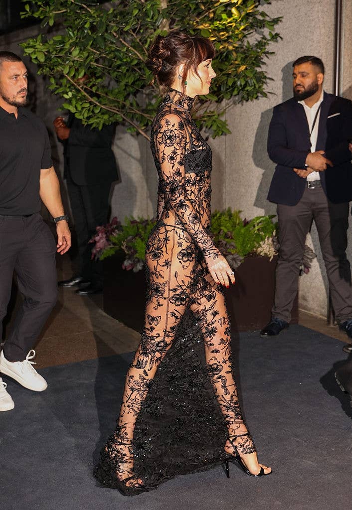 dakota johnson black lace dress Dakota Johnson Black Leather Coat – LeatherJacketMerchant