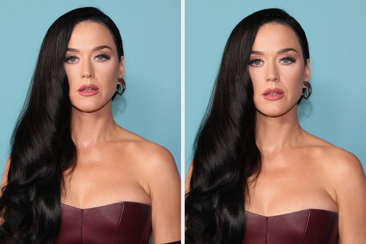 Person with long, dark hair wears a strapless, fitted dress