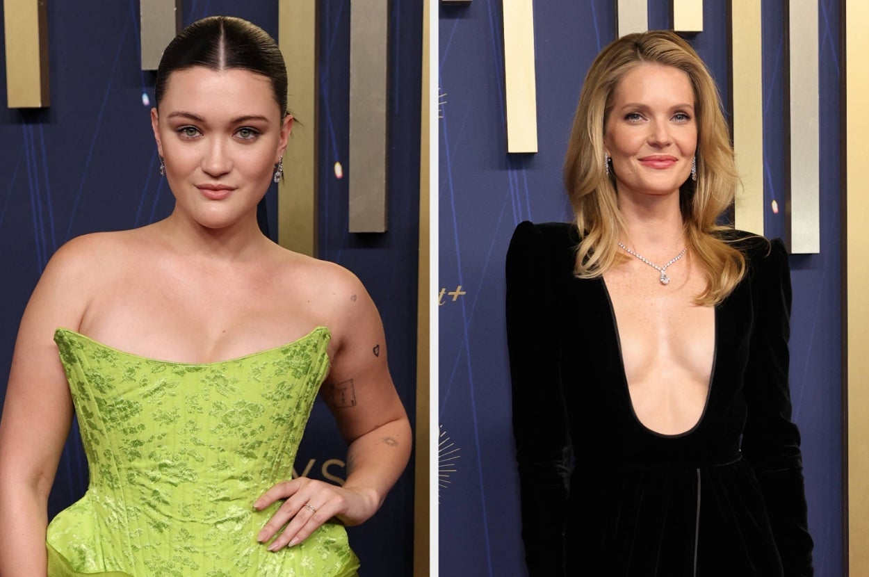 Isa Briones and Meghann Fahy on the Emmys red carpet