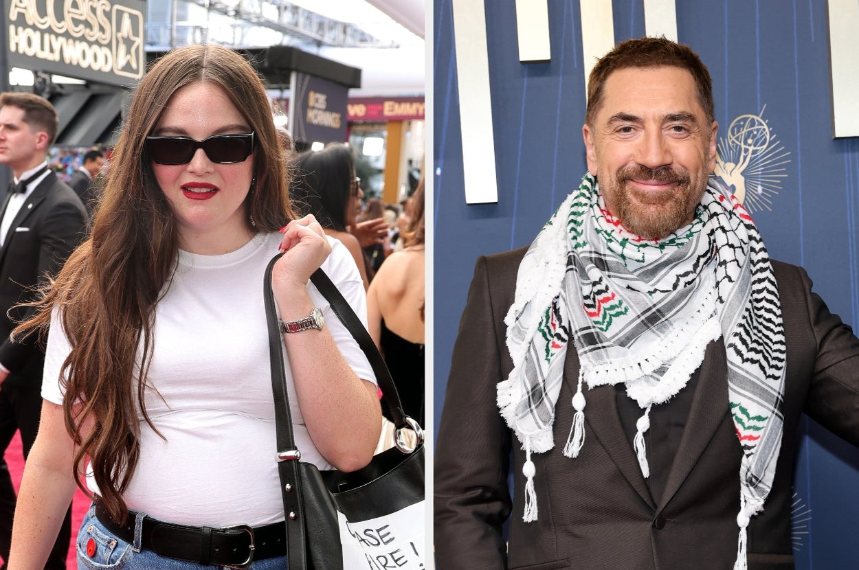 Meg Stalter And Javier Bardem Spoke Out In Support Of Palestine On The Emmys Red Carpet