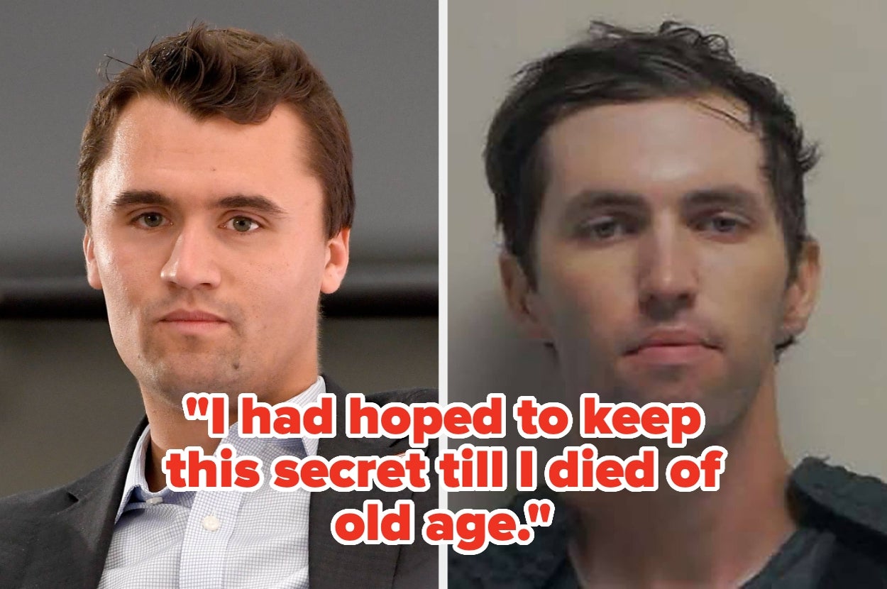 Two men side by side; one wearing a suit, the other in casual attire. Overlay text: "I had hoped to keep this secret till I died of old age."