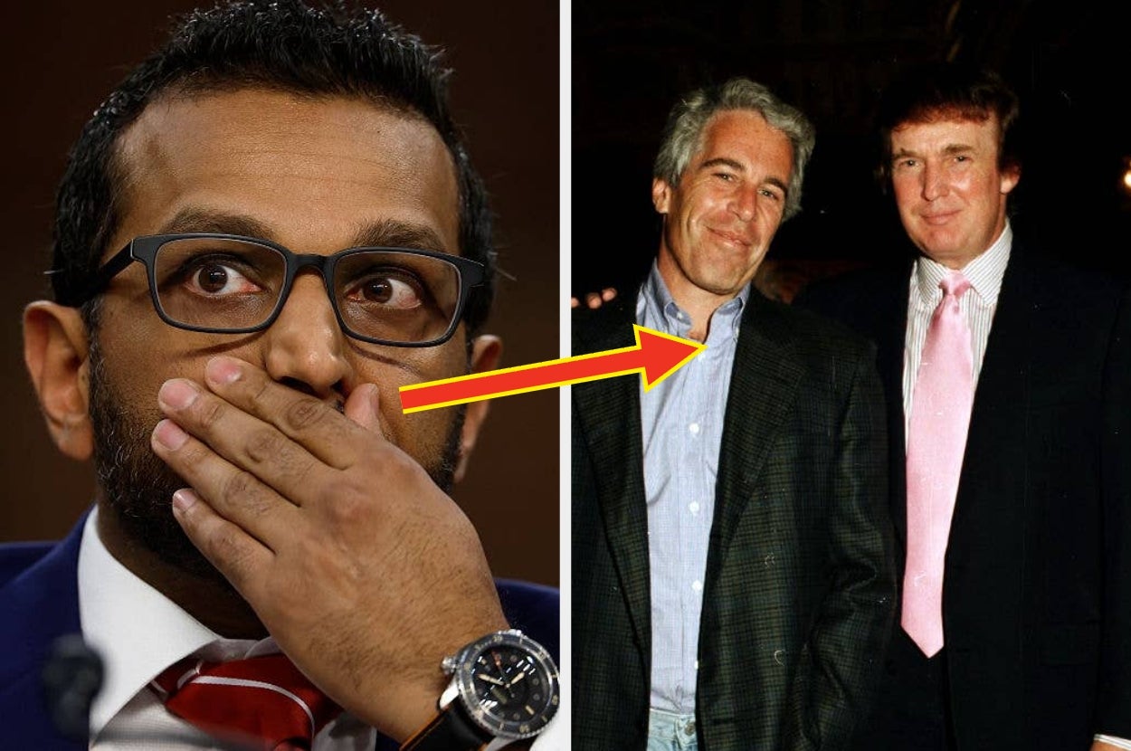 Person on left in glasses appears surprised; arrow points to two men posing together at an event