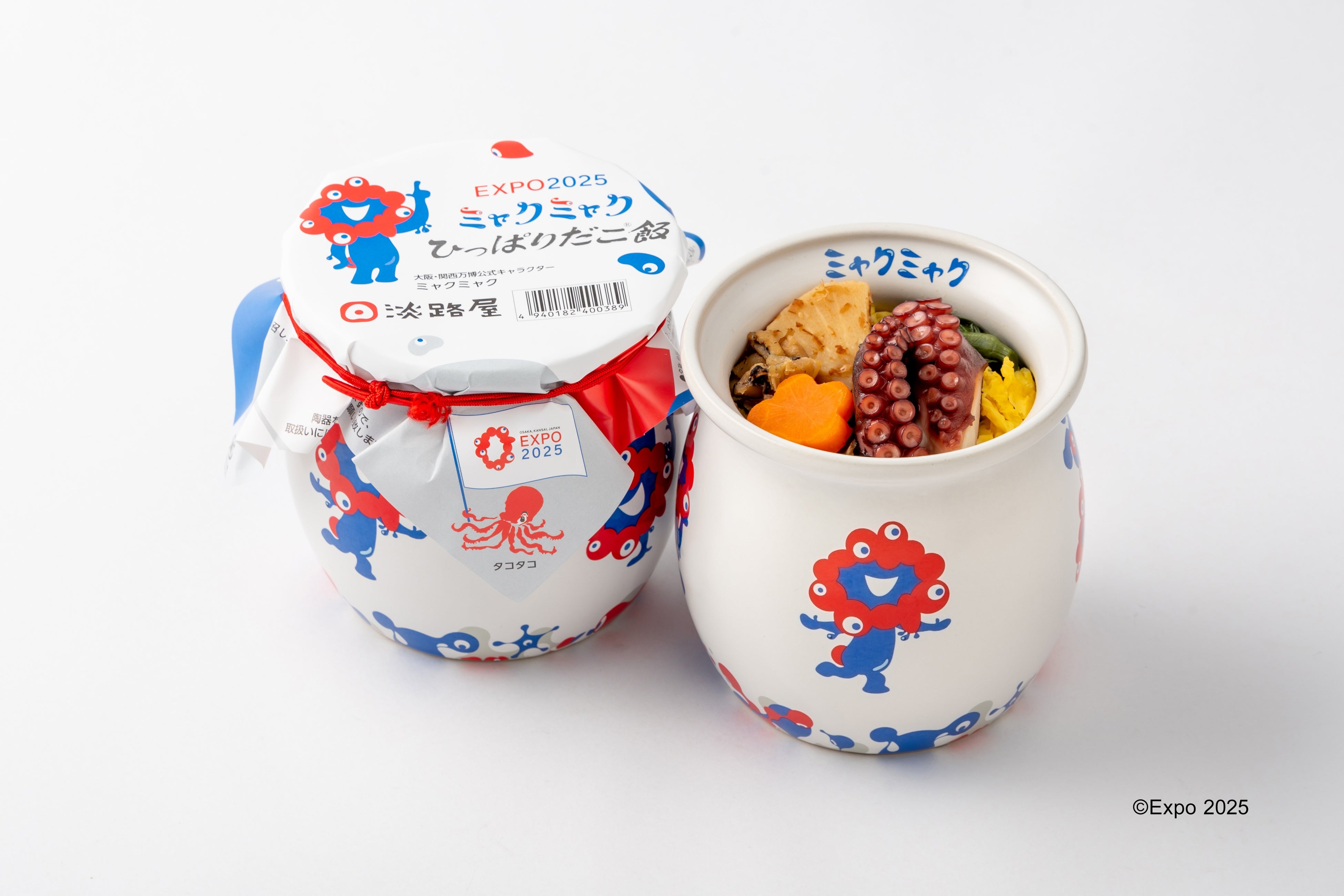 ミャクミャク　フチのり　のりこえ　つかまり　ミャクミャク　淡路屋　ひっぱりだこ飯 EXPO2025 ミャクミャク ひっぱりだこ飯』が、9月18日より淡路屋一部