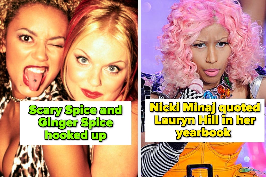Scary Spice and Ginger Spice in the '90s; Nicki Minaj in the early 2010s