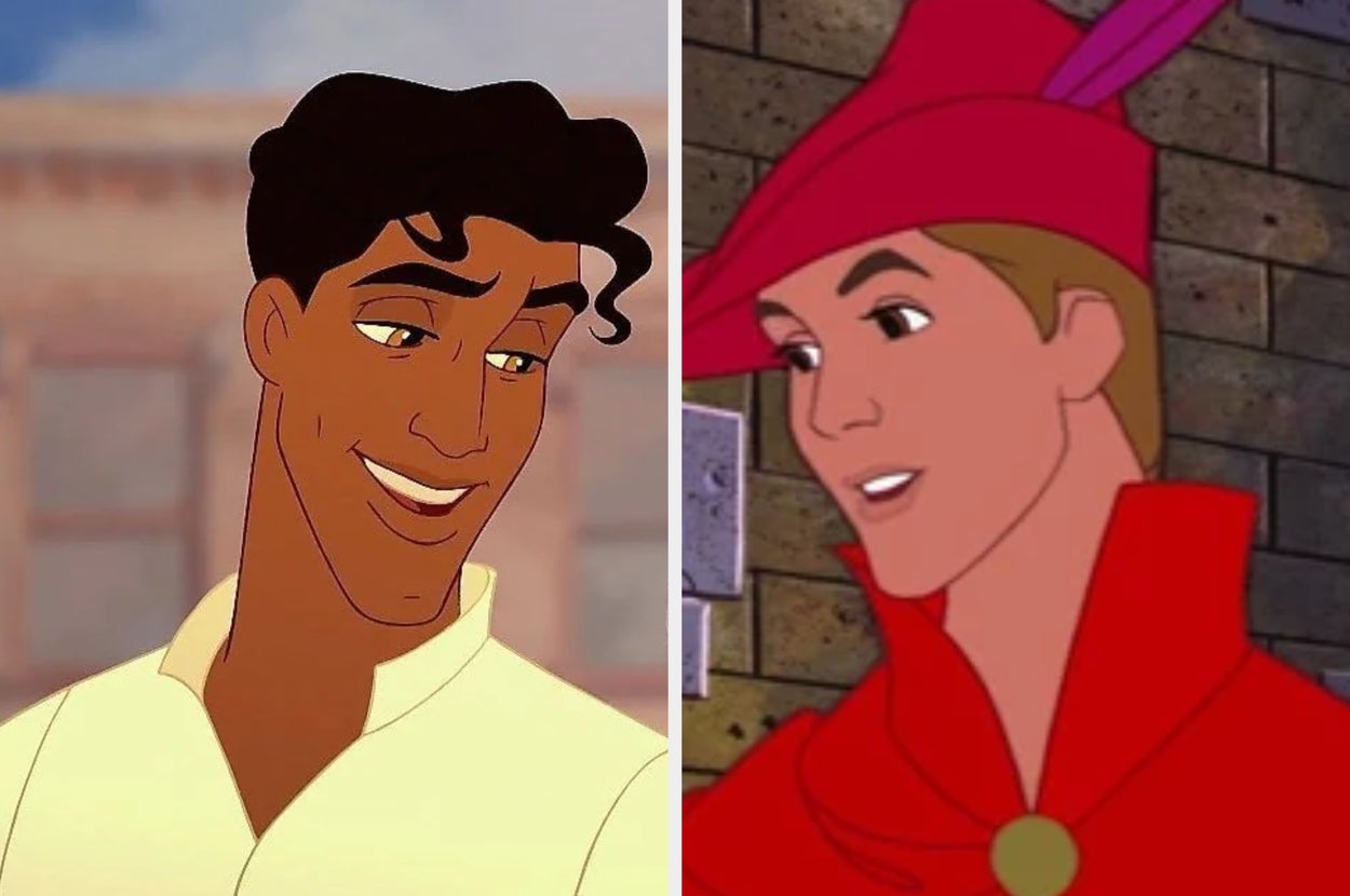 Two animated characters, one in a white shirt smiling, the other in a red hat and cloak talking