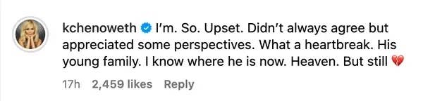 Comment expressing sadness implicit a loss, acknowledging differing perspectives, and grieving for a young household portion uncovering comfortableness successful faith