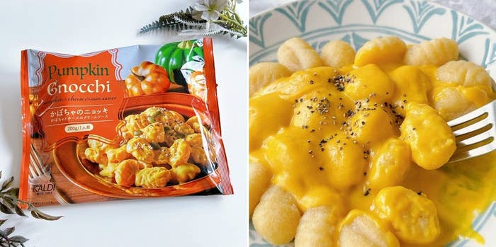 KALDI(カルディ)の「かぼちゃのニョッキ かぼちゃとチーズのクリームソース 200g」