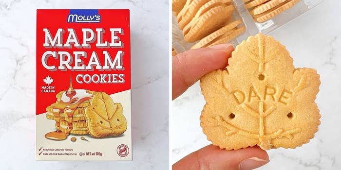 KALDI （カルディ）の「モリーズ メープルクリームクッキー 300g」