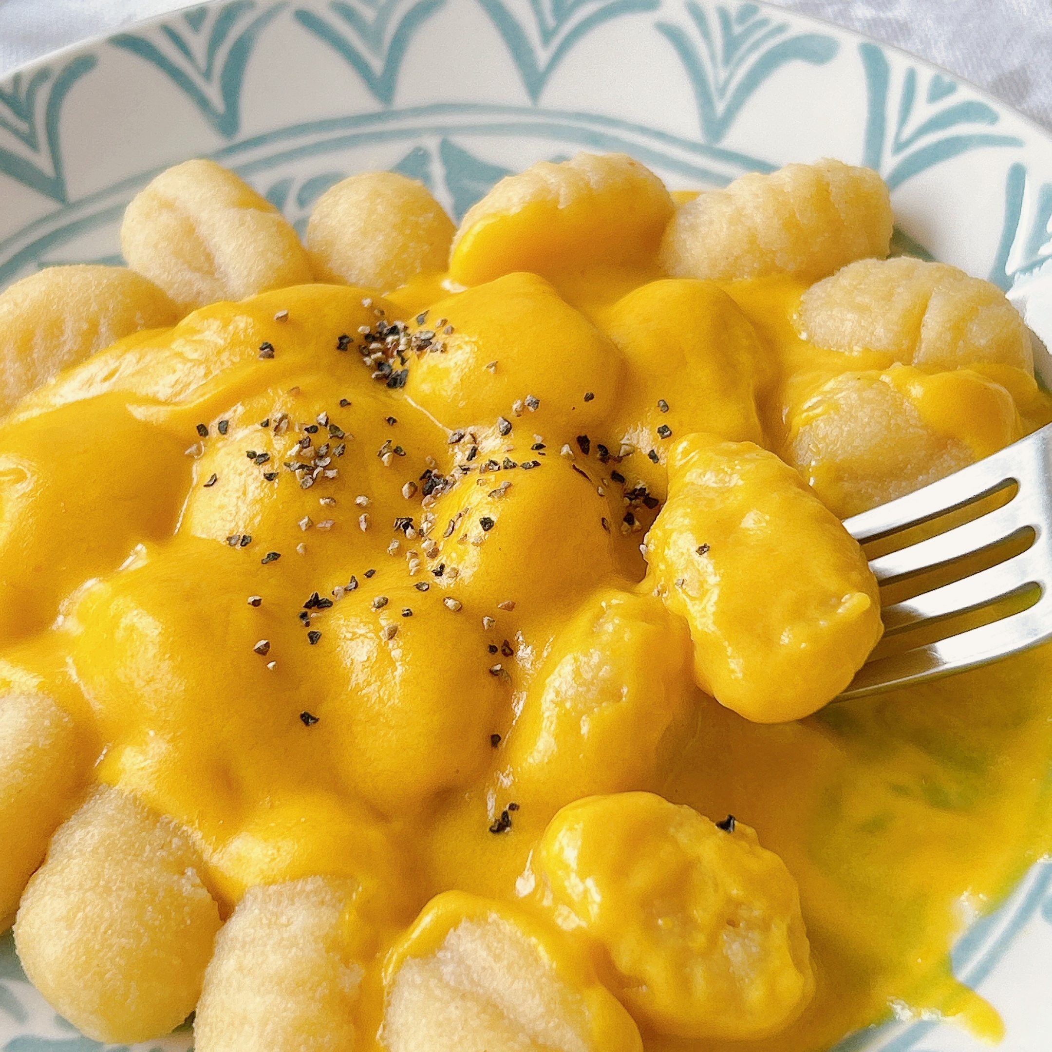 KALDI(カルディ)の「かぼちゃのニョッキ かぼちゃとチーズのクリームソース 200g」