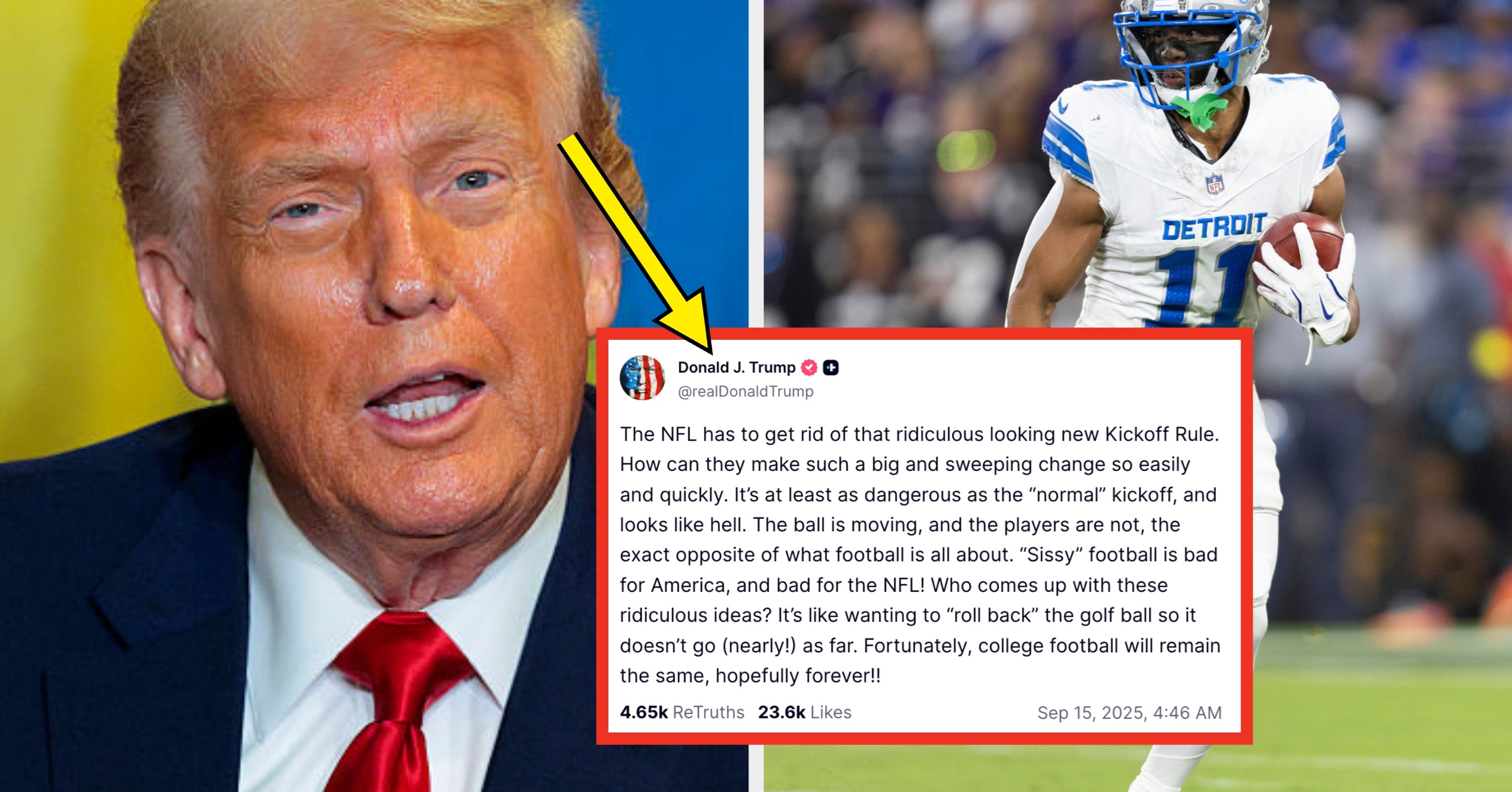 Trump's Bizarre Football Rant Contains One Word That Has Experts Deeply Concerned