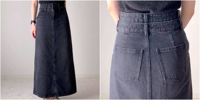 AZUL BY MOUSSY(アズールバイマウジー)の「AZUL DENIM ダブルウエストデニムスカート」