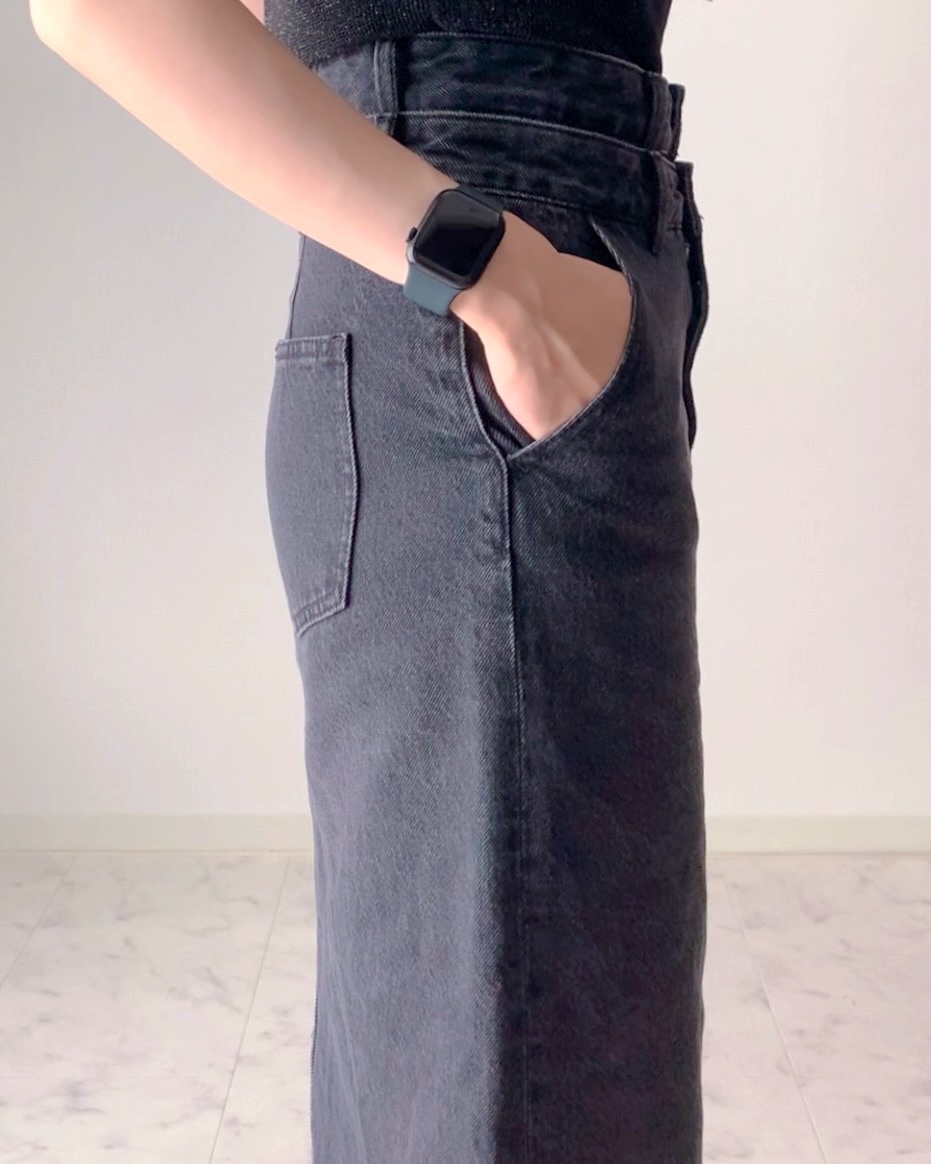 AZUL BY MOUSSY（アズールバイマウジー）の「AZUL DENIM ダブルウエストデニムスカート」