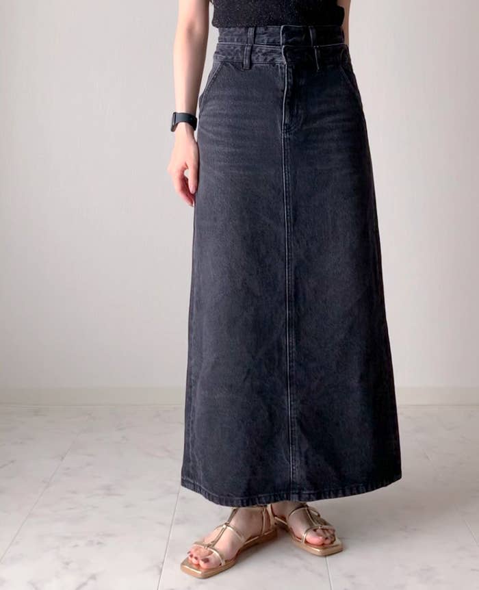 AZUL BY MOUSSY(アズールバイマウジー)の「AZUL DENIM ダブルウエストデニムスカート」