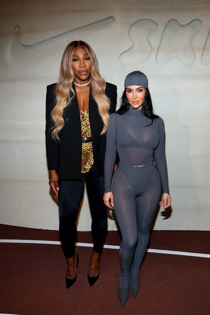 Serena Williams and Kim Kardashian at an event