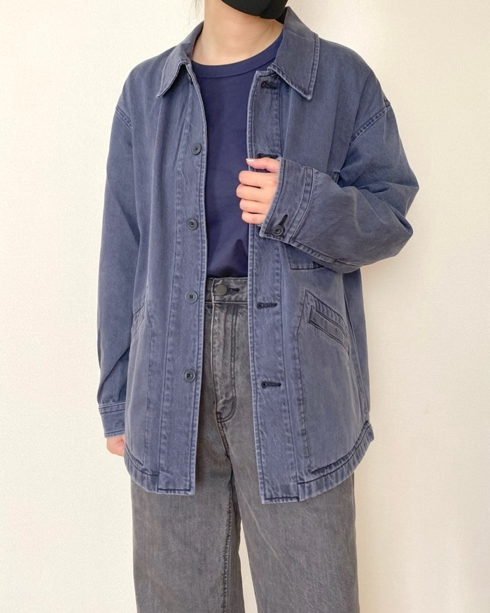 ユニクロU オーバーサイズカラーデニムジャケット グレイ M ユニクロU オーバーサイズカラーデニムジャケット L グレー