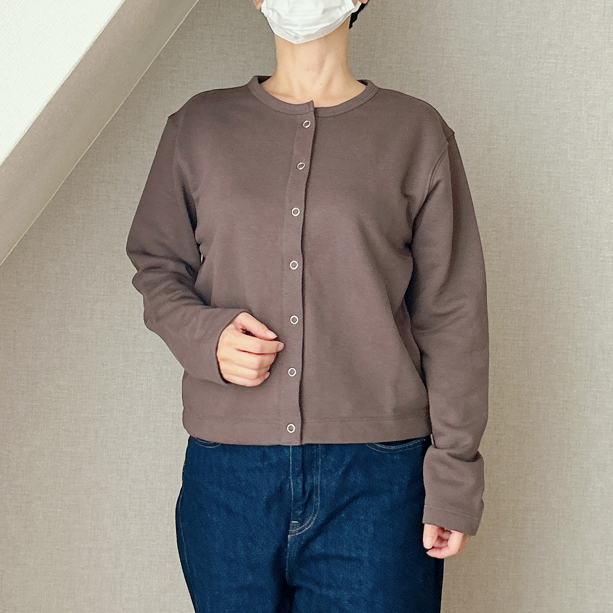 無印良品の「婦人 裏毛スウェットカーディガン」