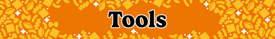 The image features the word "Tools" surrounded by leaf patterns