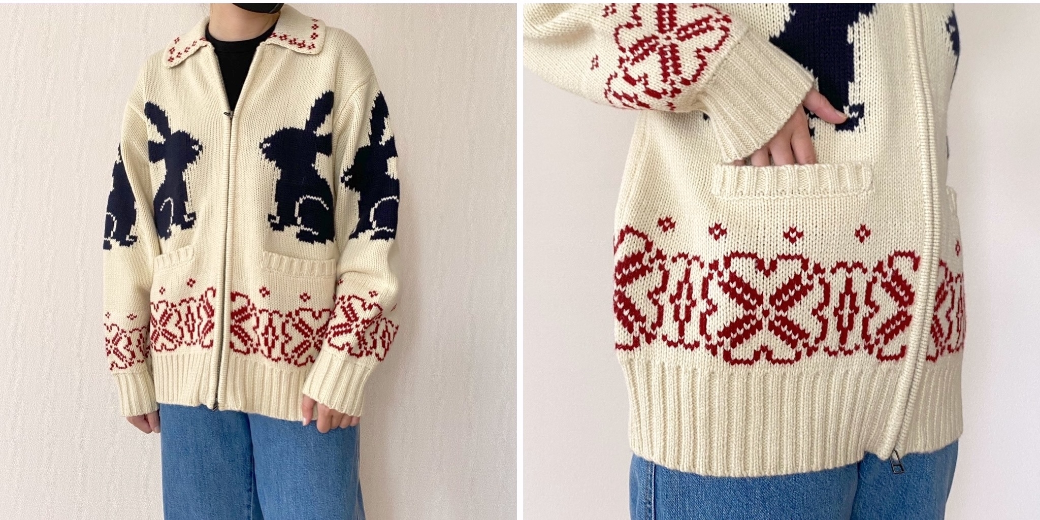 GU ‪✕‬ rork フルジップニットジャケット by rokh ナチュラル GU ‪✕‬ rork フルジップニットジャケット by rokh ナチュラルM