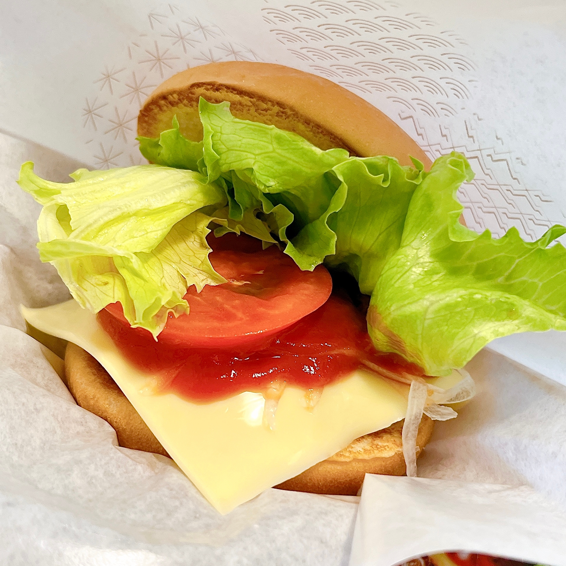 モスバーガーの「ソイモーニング野菜チーズバーガー」