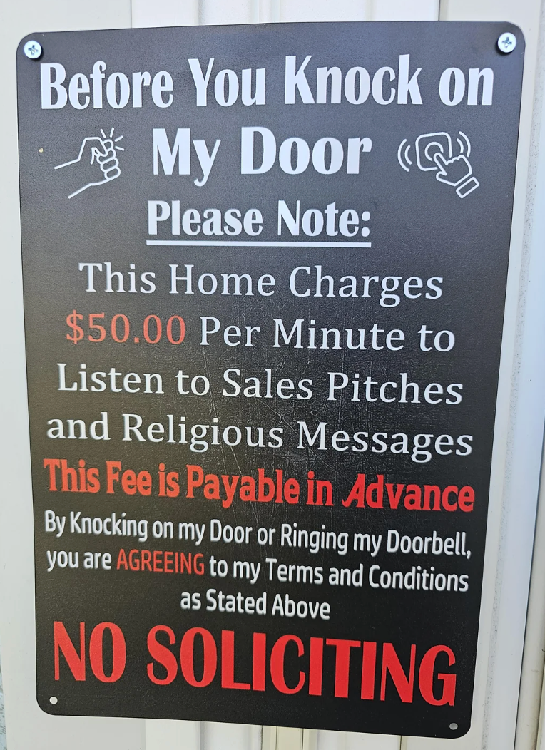  Home charges $50/minute for income  pitches and spiritual  messages. Fee payable successful  advance. No soliciting