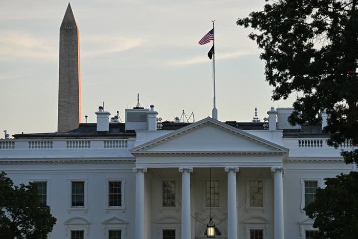 "I've Never Met You": Karoline Leavitt Was Truly Shocked By This Bold Question From The Latinos For Trump Founder 3 The White House with the Washington Monument in the background, and an American flag flying on top