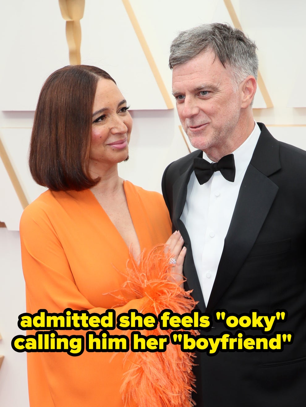 After A Viral Post About Goldie Hawn And Kurt Russell Sparked Interesting Marriage Discourse, Here Are More Unmarried Celeb Couples Who Have Been Together For A Long, Long Time 14 Maya Rudolph and Paul Thomas Anderson at an event