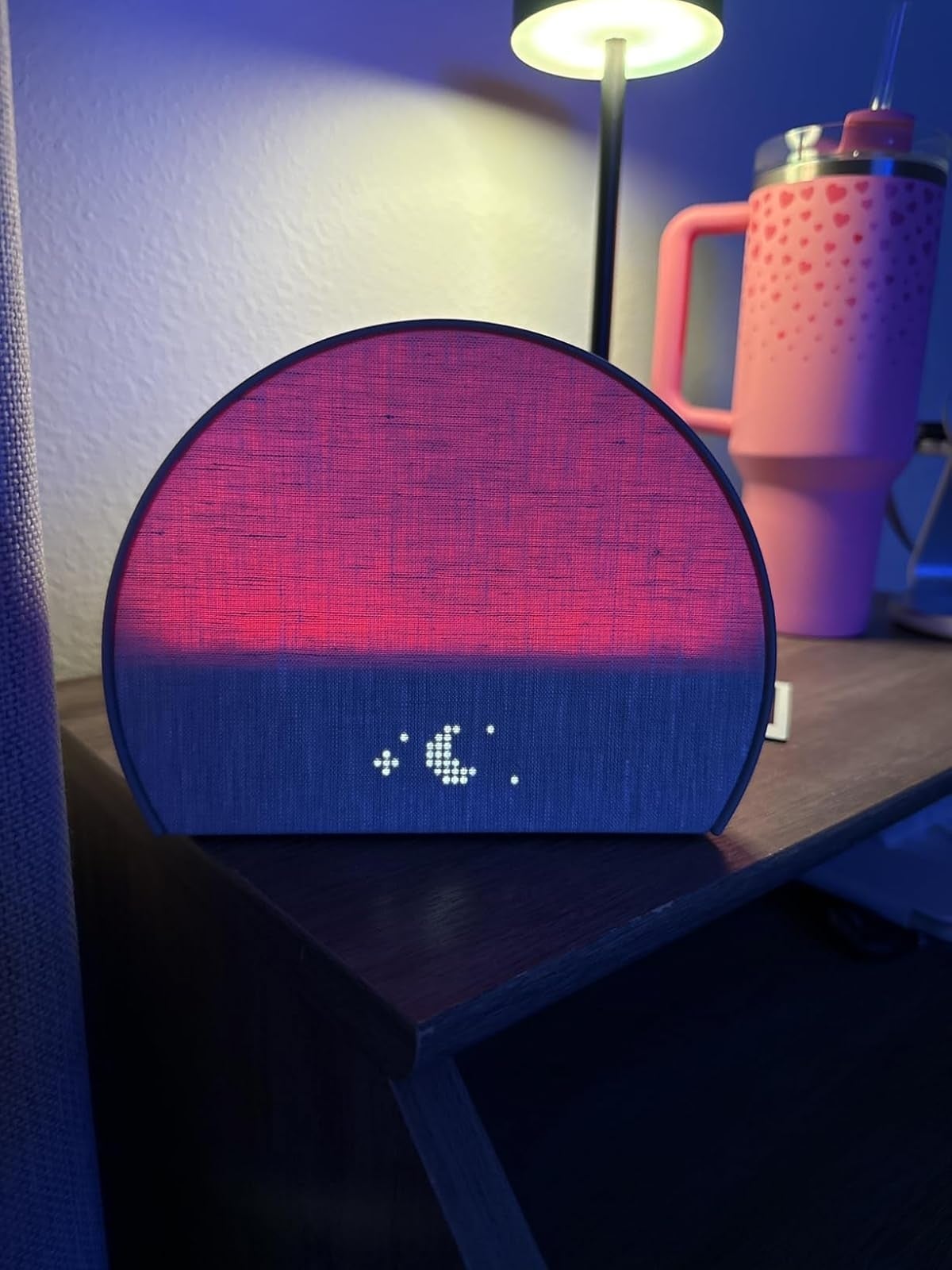 the hatch glowing purple astatine  night