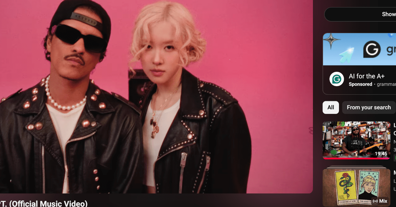 BLACKPINKロゼ、あの大物歌手と“大喧嘩”していた→「APT.」の撮影秘話に、ファン「MVの意味がわかった！」