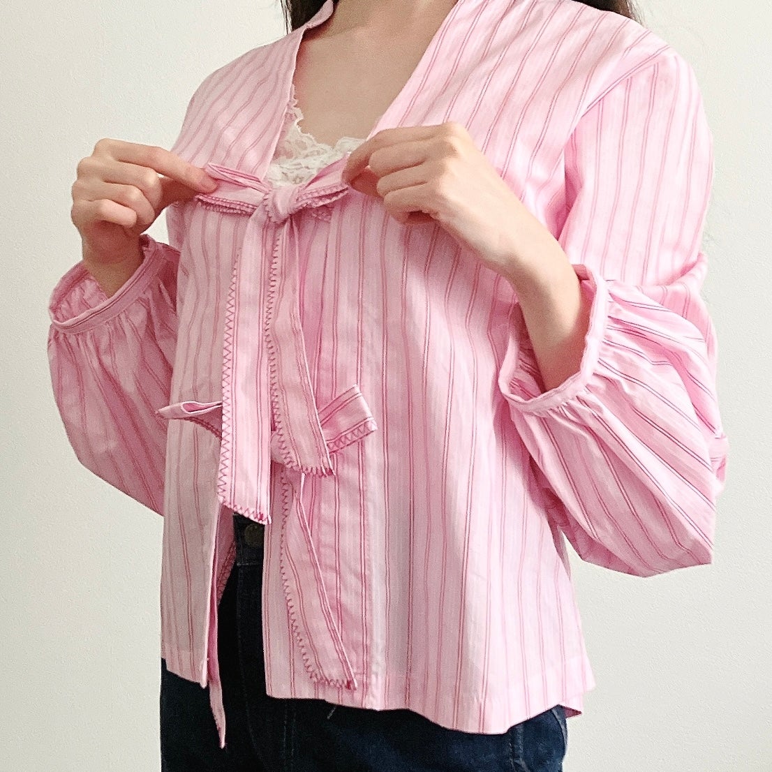 再値下げ zara 入手困難 フリル リボン ピンク ブラウス ZARA - ZARAザラ♡完売♡フリルロマンティックブラウス♡の通販 by