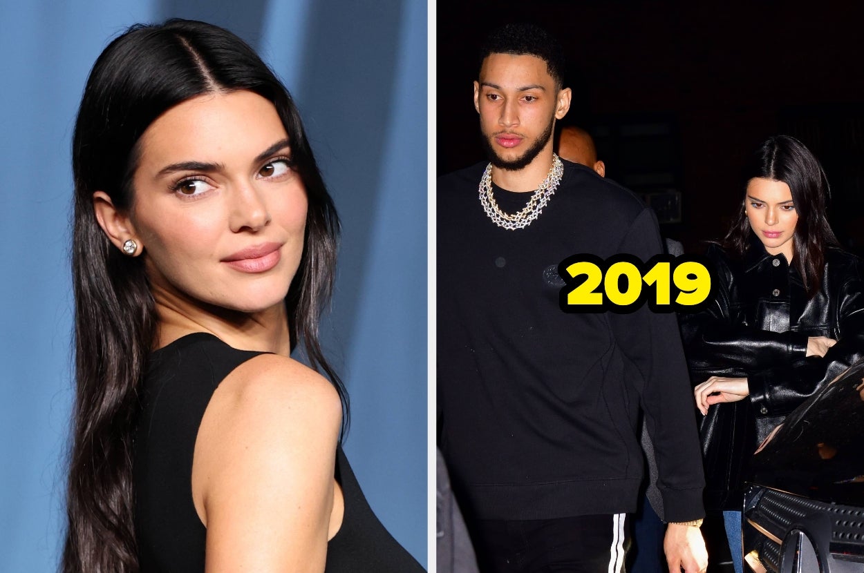 Person in elegant dress on left; on right, same individual in leather jacket walks with a person wearing a chain necklace. Text reads, "2019."