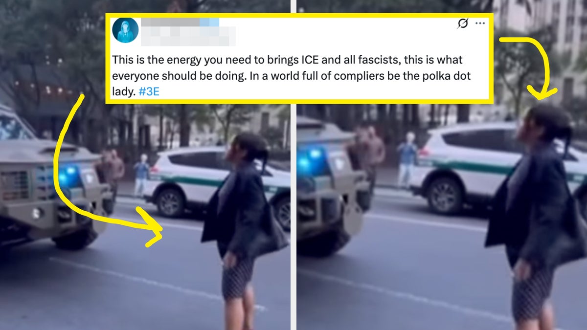 The Polka Dot Dress Lady Fighting ICE Is Going Viral