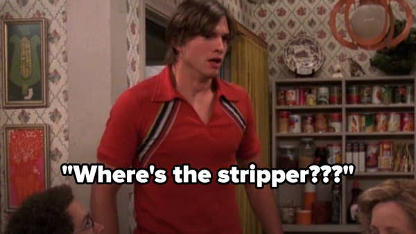 man asks "where's the stripper?"