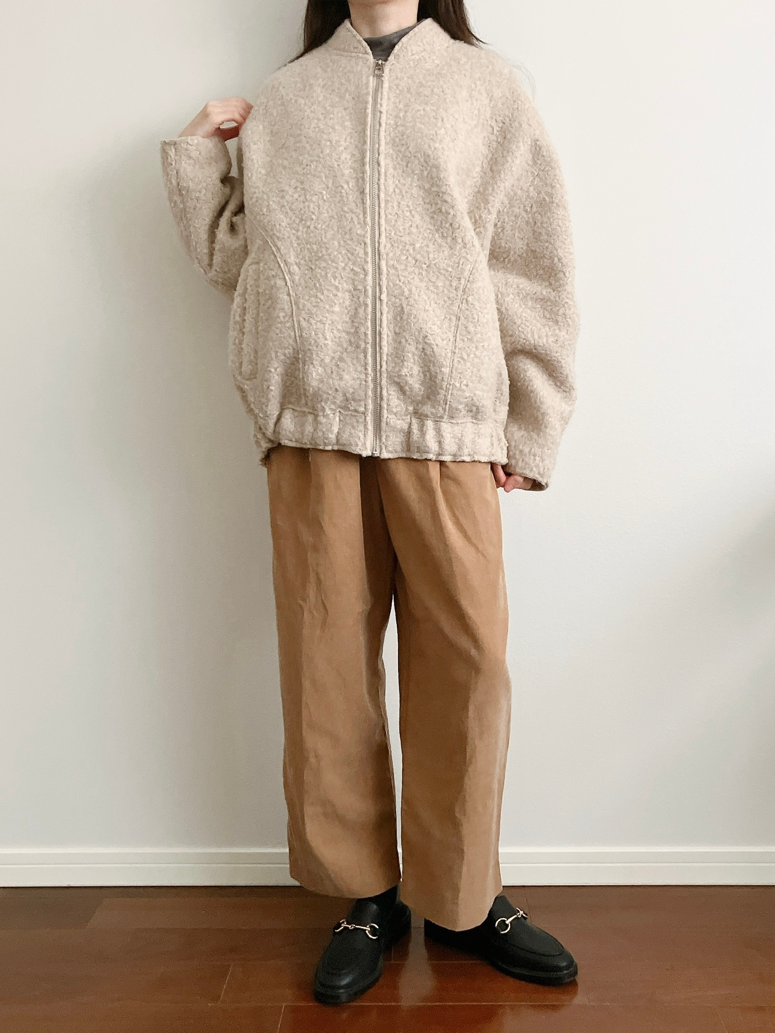 モコモコ感がキュート♥zara ダブルブレストフェイクファーコート